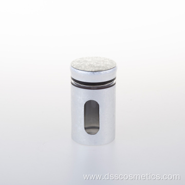 Kitchen spice bottle with silver ice texture plastic shell